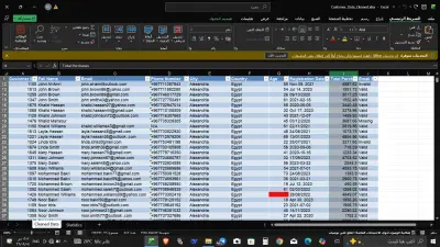 تنظيف وتنظيم بيانات العملاء باستخدام Excel