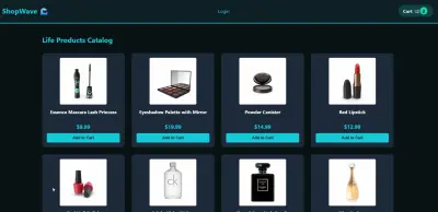 ShopWave – تطبيق متجر إلكتروني تفاعلي Front-End Web Application