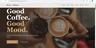 Brew & Bloom – Coffee Shop Website