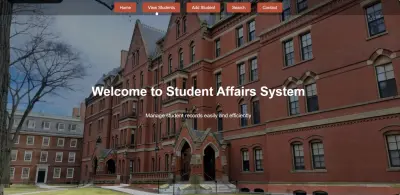 Student Affairs System – Student Management Web Application