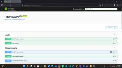 تطوير RESTful Web API لإدارة الموظفين والأقسام