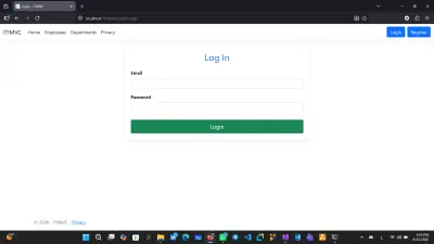 تصميم وتنفيذ نظام تسجيل دخول باستخدام ASP.NET Core MVC