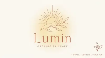 تصميم هوية بصرية كاملة لعلامة تجارية لمستحضرات العناية بالبشرة (Lumin)"