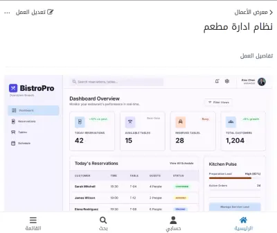 نظام ادارة مطعم