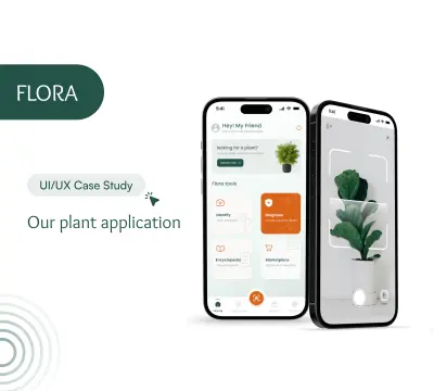 تصميم واجهات وتجربة مستخدم (UI/UX) لتطبيق Flora - نظام العناية بالنباتات ومتجر إلكتروني