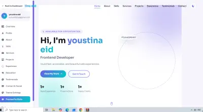 تصميم وتطوير برتفوليو شخصي احترافي ومتجاوب