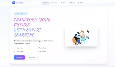 منصة تعليمية متكاملة واجهة مستخدم (LearnHub - Educational Platform Frontend)