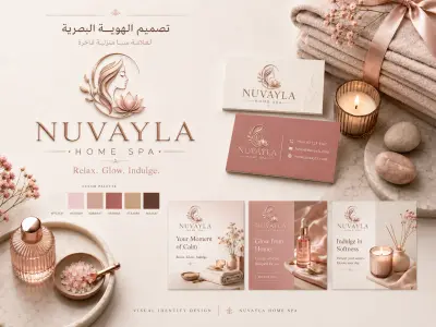 تصميم الهوية البصرية لعلامة NUVAYLA Home Spa