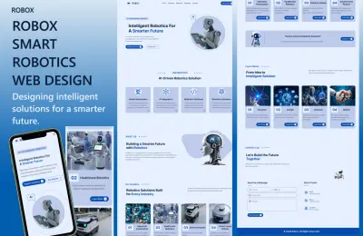 تصميم موقع RoboX للروبوتات
