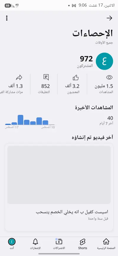 قناة يوتيوب من 2010