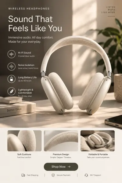 AirPods Max Showcase – UI/UX, Technical Diagram & Product Angles