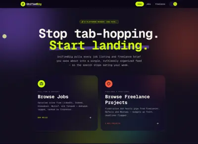 Unified Gig - Job & Freelance Platform