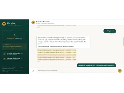 مساعد ذكي للبحث والتفاعل مع مستندات الشركات - Meridian
