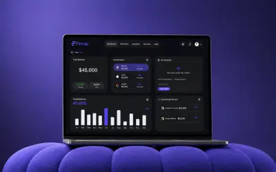 تصميم واجهة مستخدم (UI/UX) للوحة تحكم مالية B2B SaaS (تطبيق Fincap المالي)