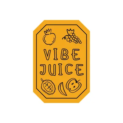 هوية بصرية وتصميم لوجو لمحل عصائر VIBE JUICE