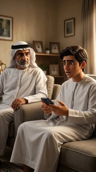 توعية ونصائح أب لأبنه بالذكاء الاصطناعي
