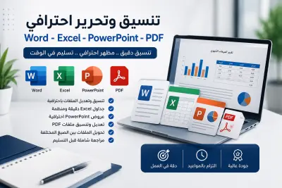تنسيق وتحرير ملفات Word وExcel وPowerPoint وPDF باحترافية