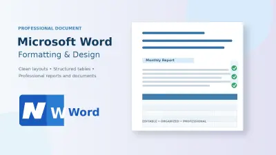 تنسيق وتصميم تقرير مبيعات شهري احترافي على Microsoft Word