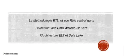 تصميم عرض تقديمي شامل لمشروع بناء مستودع البيانات وسير عمل الـ ETL | Data Warehouse & ETL Pipeline Presentation