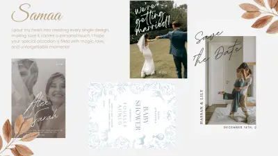 تصميم كروت المناسبات والتوزيعات المخصصة | Event Invitations & Favor Cards Design