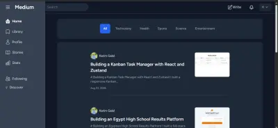 منصة تدوين ومحتوى مستوحاة من Medium