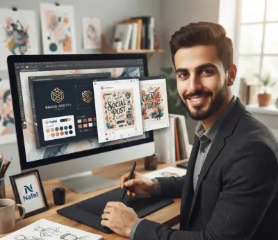 تصميم جرافيك احترافي، هويات تجارية، وإبداعات بصرية تعزز قيمة علامتك