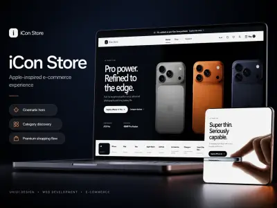 تصميم وتطوير متجر iCon Store لبيع الهواتف ومنتجات Apple