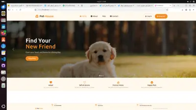 تطوير موقع PetHouse للحيوانات الأليفة