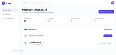 AI Meet: Smart Meeting Intelligence Platform