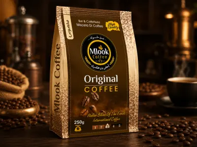 تصميم عبوة بن وقهوة احترافية | Mlook Coffee Packaging