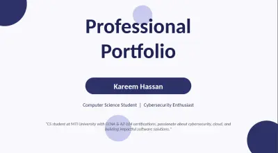 تصميم portfolio احترافي