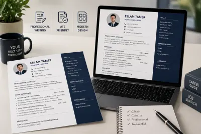 كتابة وتصميم سيرة ذاتية (CV) احترافية ومتوافقة مع أنظمة ATS