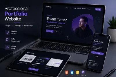 تصميم وتطوير موقع Portfolio احترافي