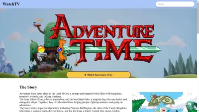 تطوير واجهة أمامية لصفحة هبوط منصة ترفيهية (WatchTV - Adventure Time Portal)