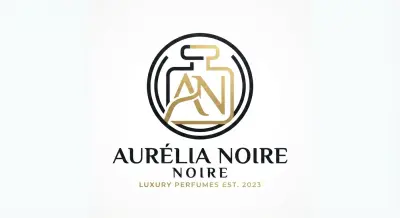 تصميم هوية بصرية وموك أب عطور فاخرة (AURÉLIA NOIRE)