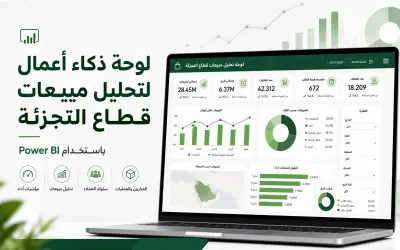 لوحة ذكاء أعمال لتحليل مبيعات قطاع التجزئة باستخدام Power BI