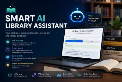 روبوت ذكي (chatbot)لمكتبة للسؤال على تفاصيل الكتاب