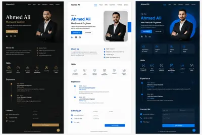 تصميم Portfolio شخصي احترافي لمهندس