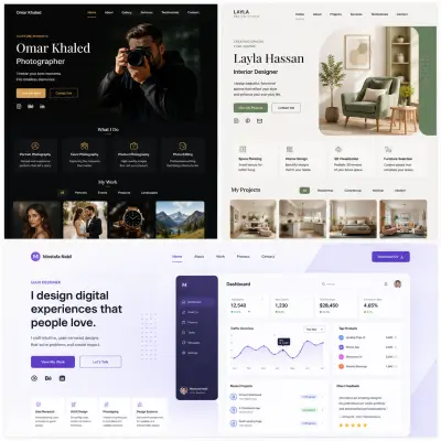 تصميم Portfolio شخصي احترافي لمهندس