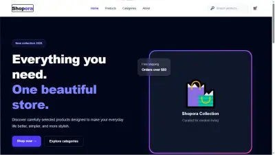 متجر إلكتروني احترافي – Shopora