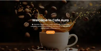cafe landing page