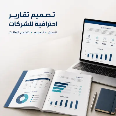 تصميم تقرير احترافي ومنظم للشركات