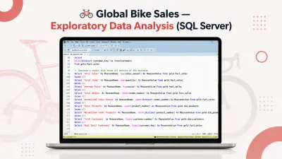 🚲 مبيعات الدراجات لمتجر عالمي — التحليل الاستكشافي للبيانات باستخدام SQL Server