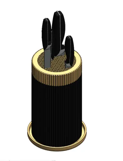 Modern Kitchen Knife Holder – 3D Printable Product Design