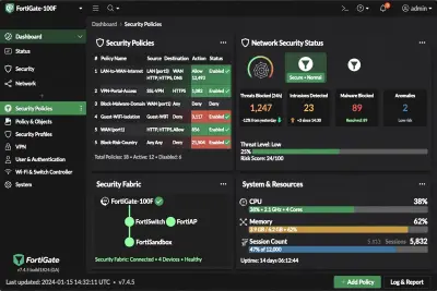 إعداد وتأمين شبكة شركة باستخدام FortiGate