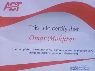 شهادات تقدير و شهادات خبره
