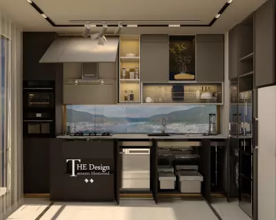 Semi-Opened Kitchen تصميم مطبخ