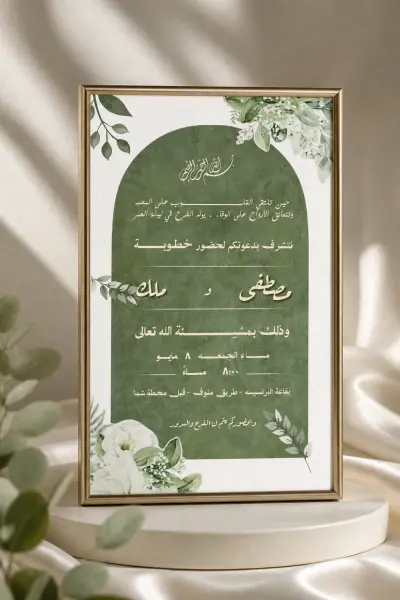 تصميم كارت دعوة خطوبه وزفاف احترافي بتصميم راقي وجاهز للطباعه