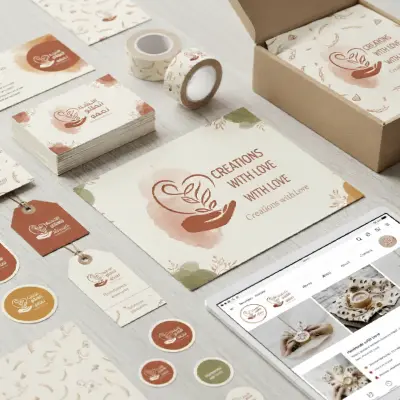 براندنج لمتجر إلكتروني للمنتجات اليدوية (صوف وخزف وهاند ميد)