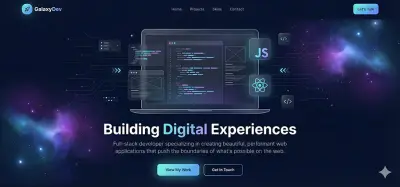 تصميم وتطوير موقع معرض أعمال شخصي ب vibe coding